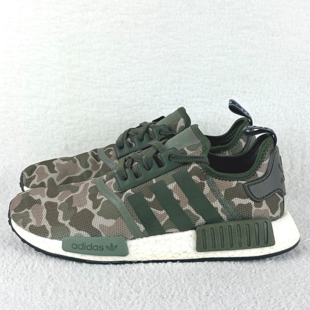 Adidas NMD R1 Duck Camo Trace Cargo Green Camouflage Sneakers D96617 Mens 9 - Picture 3 of 12